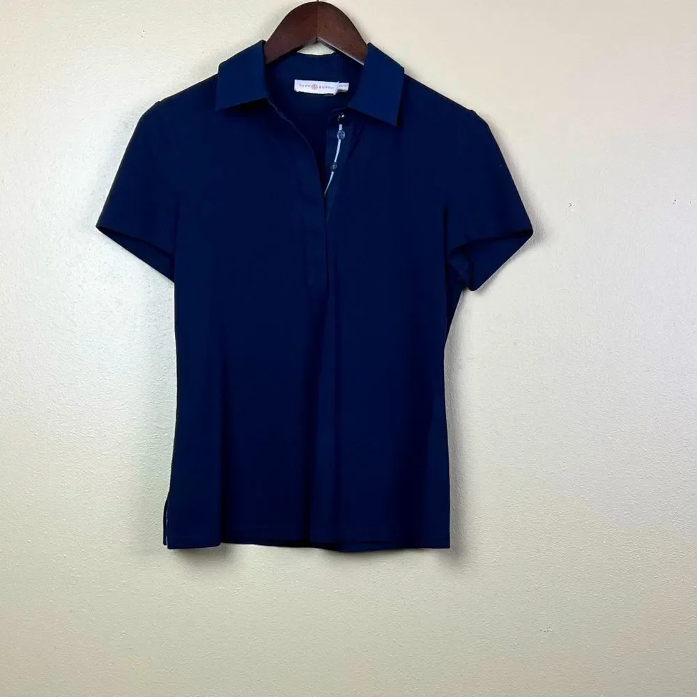 Tory Burch Polo Shirt Polo Top Navy Blue Size XS